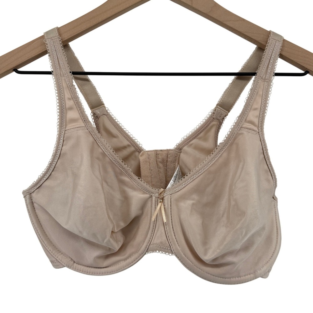 Wacoal Basic Beauty Full Figure Seamless Underwire Bra Sand 36D Unlined 855192